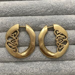 Alexander McQueen Gold Statement Earrings